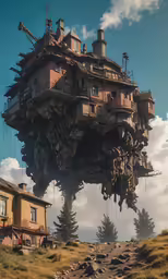 a floating city built into the air