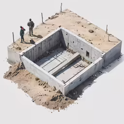 two people looking at the construction of a house