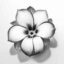 black and white photo of a flower in bloom