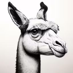 a very cute and very cute llama looking at the camera