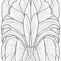an abstract coloring page of a flower