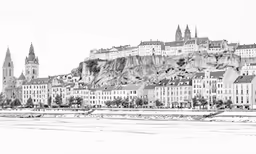 an old photo of a large city
