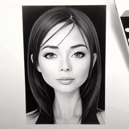 a woman with a knife on top of a paper