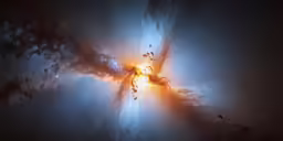 an image of a light emitting through the clouds