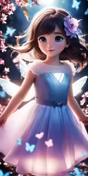 a picture of a very pretty girl in a fairy dress