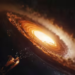 the inner half of a planet and its rotating orbit