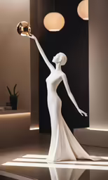 a woman holding a light on a stage