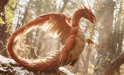 a large brown bird standing on top of a tree