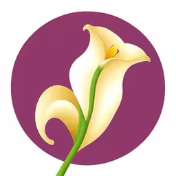 a close up of a flower in a circle