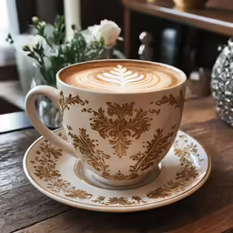 coffee cup sitting on top of a saucer