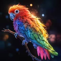 a colorful parrot sitting on a tree branch
