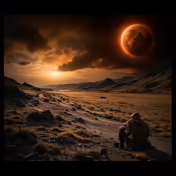 an image of a lone person in the distance