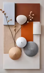 a painting with different colors and shapes on it