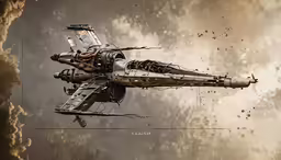 a computer artwork depicts an aircraft in flight