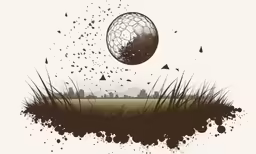 the painting shows a city and a large ball
