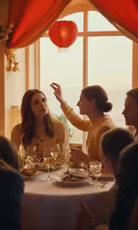 a group of women sitting around a table with wine glasses