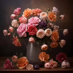 the large vase is holding several beautiful flowers
