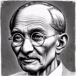 a drawing of a man with glasses and an mustache
