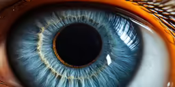 close up on the outside of a human eye