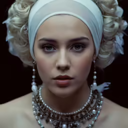 this is an artistic photo of a woman in a tiara