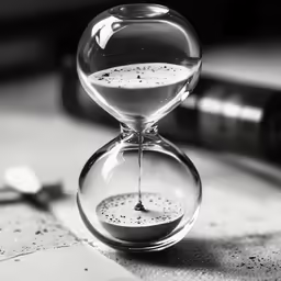 an hour - piece with a scoop inside it next to a pen