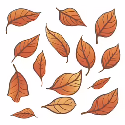 an illustrated image of leaves with brown leaves