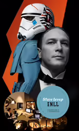 a photo with an star wars theme and a star wars movie character