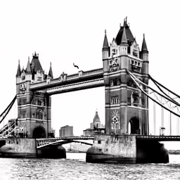 black and white photo of tower bridge in london