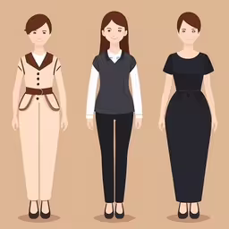 four woman standing in front of a beige background,a group of ladies standing next to each other