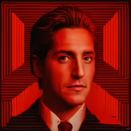 a painting of a man in suit and tie