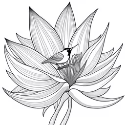 a bird sitting on a flower with long thin stems,a bird sitting on the petals of a flower