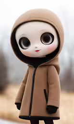 a doll is in a coat and boots