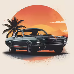 a poster with the mustang mustang