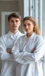 two young chefs posing for the camera
