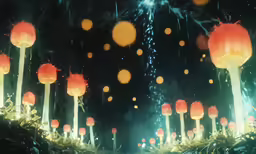 many lights that are on the side of a wall