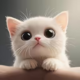 an animal that is showing off its big eyes