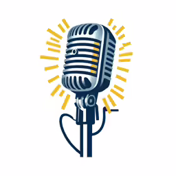 a vintage microphone is shown on white paper