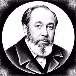 a man in black and white is in a circle