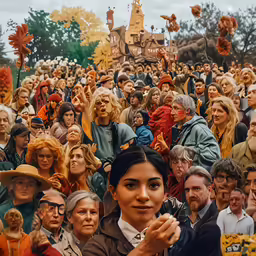 many people are posing for a very large group photo