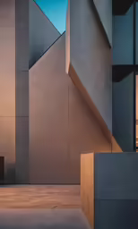 a building with three steps leading into it