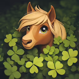 an animal head is shown peeking out through leaves