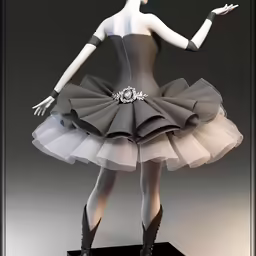 this is a mannequin with a dress made of tulle