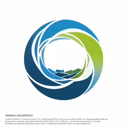 an image of the cover for a publication with blue and green circles