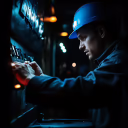 a person standing in a room working on some type of machine