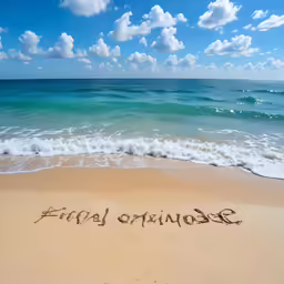someone writing on the beach with the word spring written in the sand