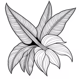 this is an image of a flower,an ink drawing of a plant