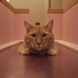 a cat sitting on top of a table