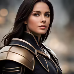 a close - up photo of the female character from the avengers