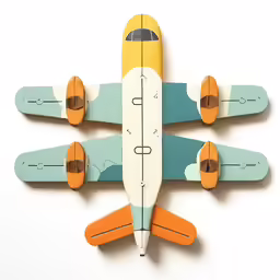a paper model of an airplane is in the shape of a plane