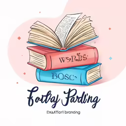 a stack of books with a text reading, forty facing